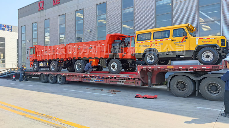 2臺(tái)20噸井下自車、1臺(tái)10人無(wú)軌人車發(fā)往陜西